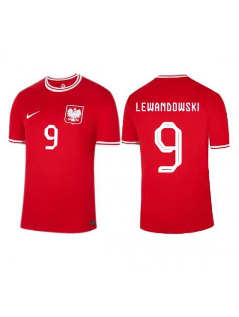 Billige Polen Robert Lewandowski #9 Bortedrakt VM 2022 Kortermet